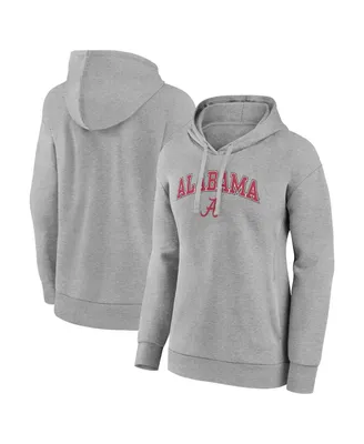 Women's Fanatics Heather Gray Alabama Crimson Tide Evergreen Campus Pullover Hoodie