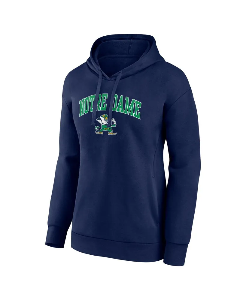 Women's Fanatics Navy Notre Dame Fighting Irish Evergreen Campus Pullover Hoodie