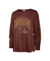 Women's '47 Brand Burgundy Distressed Washington Commanders Tom Cat Long Sleeve T-shirt