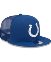 Youth Boys and Girls New Era Royal Indianapolis Colts Main Trucker 9FIFTY Snapback Hat