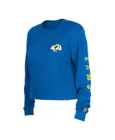 Women's New Era Royal Los Angeles Rams Thermal Crop Long Sleeve T-shirt