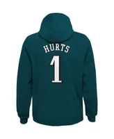 Big Boys Jalen Hurts Midnight Green Philadelphia Eagles Mainliner Player Name and Number Pullover Hoodie