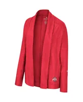 Women's Colosseum Scarlet Ohio State Buckeyes Morningside Cardigan Sweater