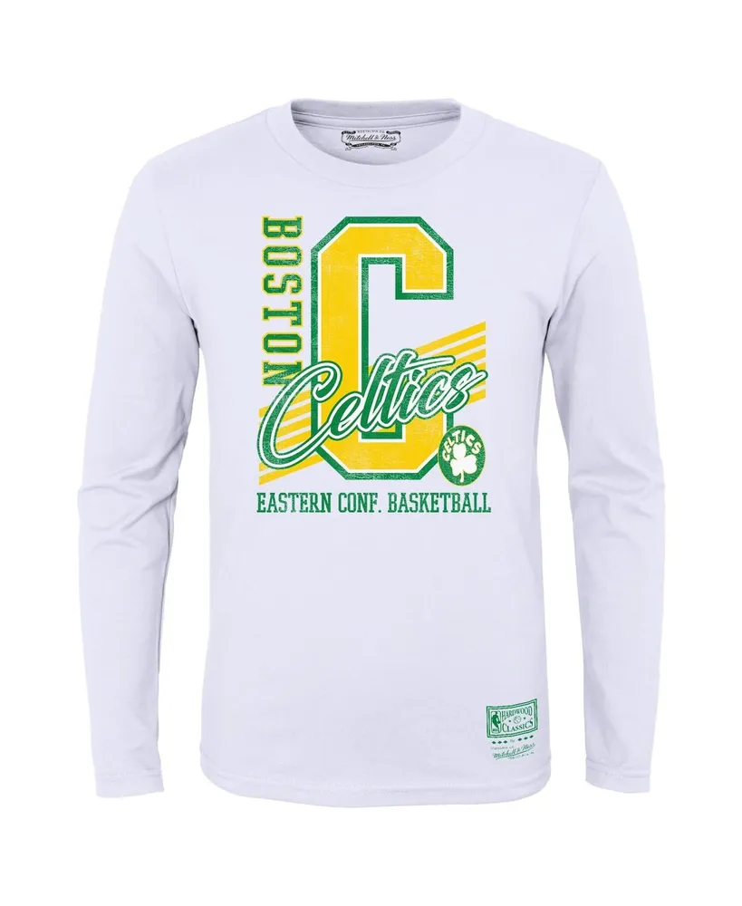 Golden State Warriors Mitchell & Ness Youth Hardwood Classics Make The Cut Long  Sleeve T-Shirt - White