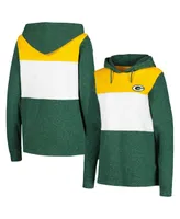 Women's Antigua Green Bay Packers Wicket Pullover Hoodie