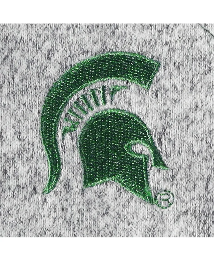 Women's ZooZatz Green, Gray Michigan State Spartans Colorblock Cozy Tri-Blend Lounge Pants