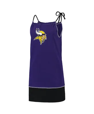 Women's Refried Apparel Purple Distressed Minnesota Vikings Vintage-Like Tank Dress