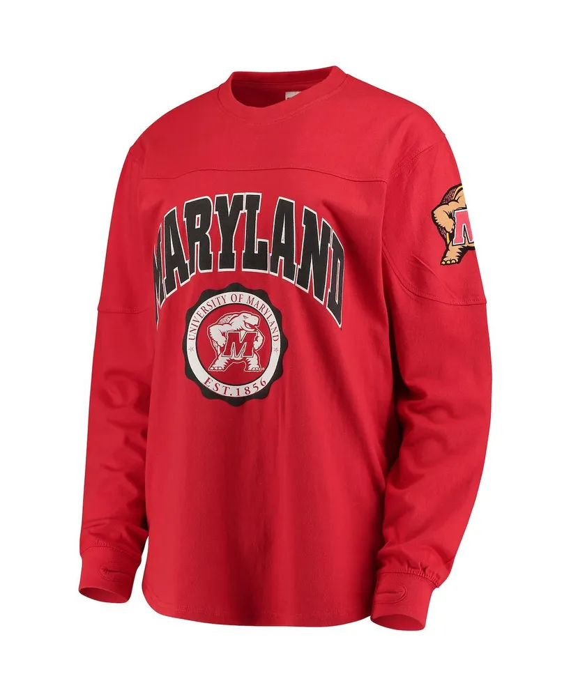 Women's Red Maryland Terrapins Edith Long Sleeve T-shirt