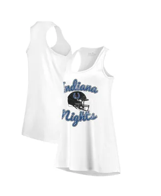 Women's Majestic Threads White Indianapolis Colts Indiana Nights Alternate Racerback Tank Top