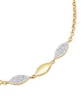 Diamond Link Bolo Bracelet (1/10 ct. t.w.) in 14k Gold-Plated Sterling Silver