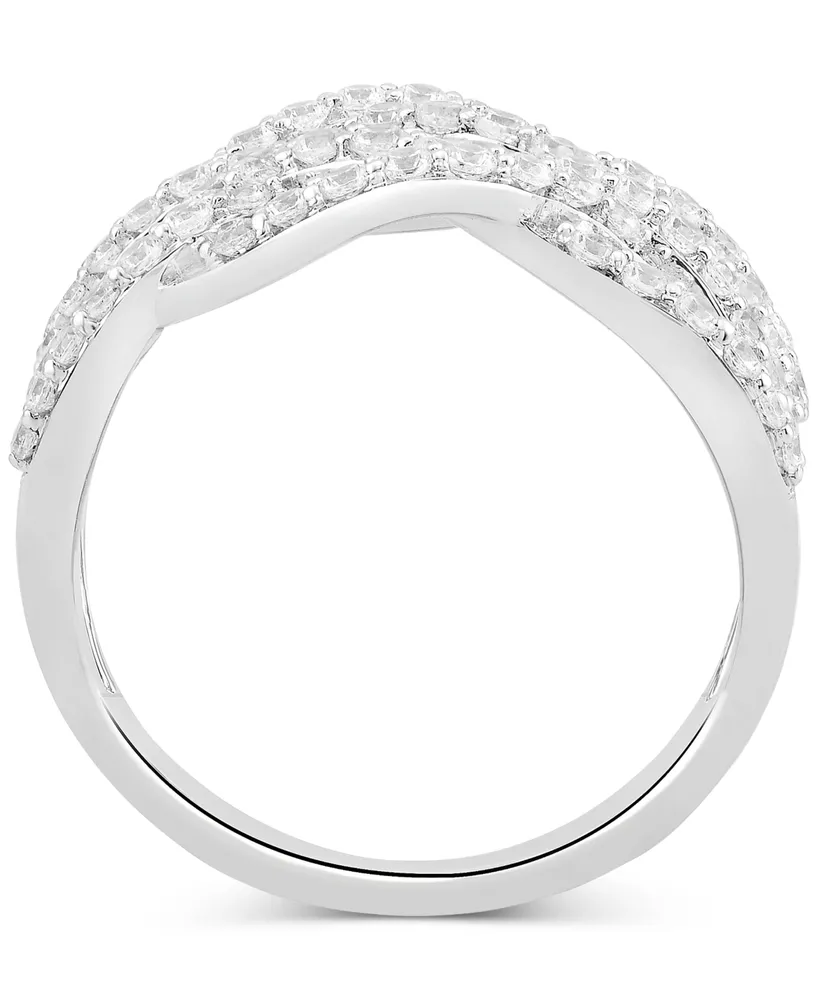 Diamond Openwork Braided Ring (1 ct. t.w.) in 10k White Gold