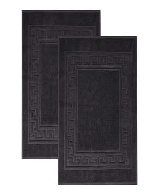 Superior Cotton Greek Key Infinity Border 2-Pc. Bath Rug Set