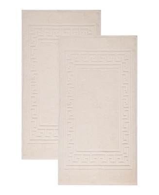 Superior Cotton Greek Key Infinity Border 2-Pc. Bath Rug Set