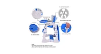 Slickblue Girls 3 in 1 Table and Chair Set High Chair