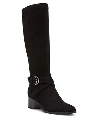 Anne Klein Women's Maelie Knee High Microsuede Regular Calf Boots