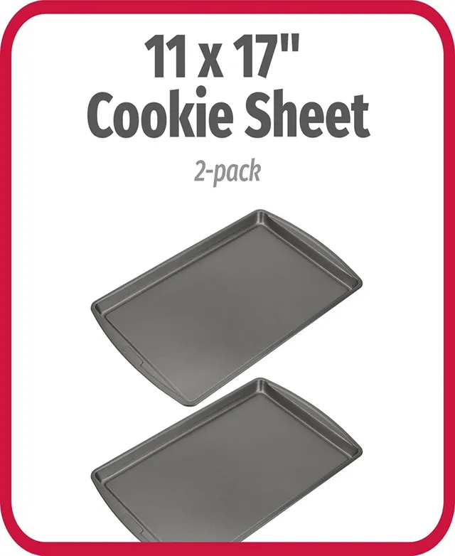 GoodCook Dishwasher Safe Nonstick Steel Cookie Sheet, 11'' x 17'', Gray