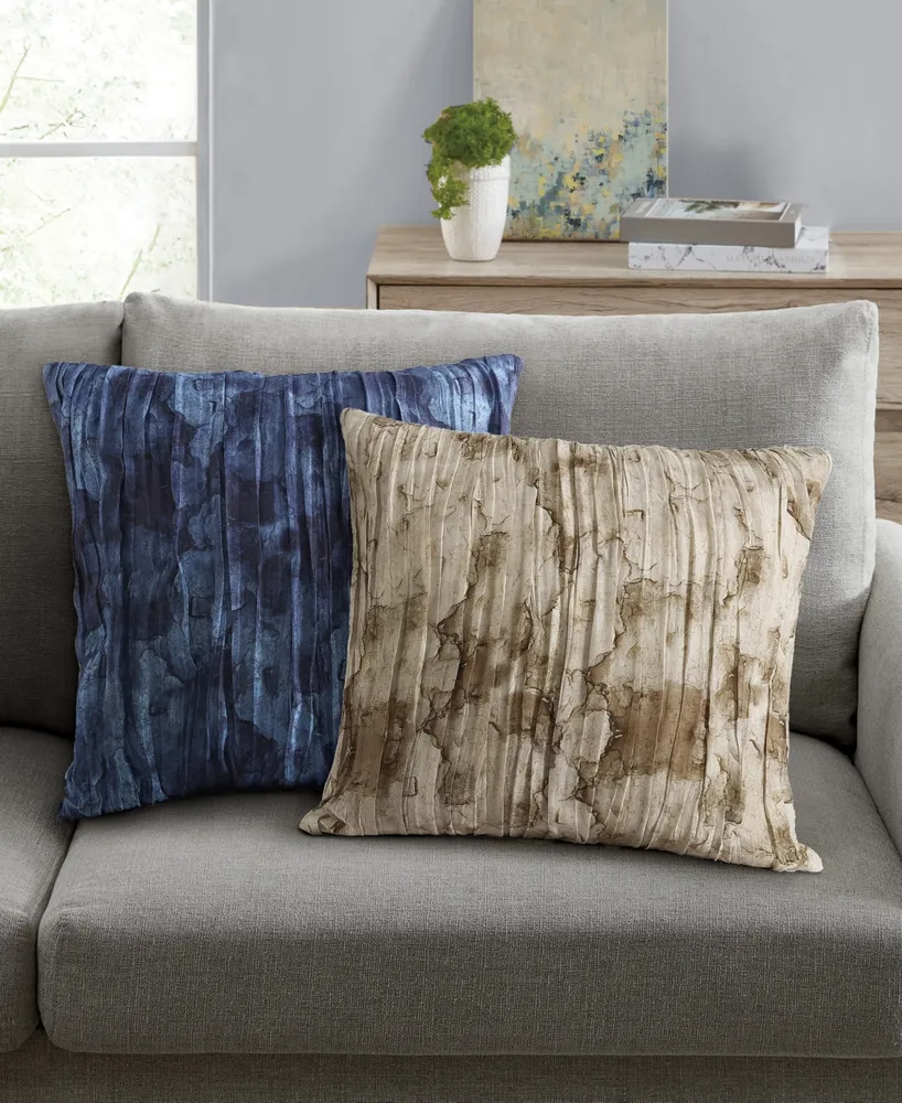 Closeout! Michael Aram Pleated Watercolor Decorative Pillow, 20" x 20"