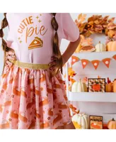 Little and Big Girls Pumpkin Pie Thanksgiving Tutu Skirt