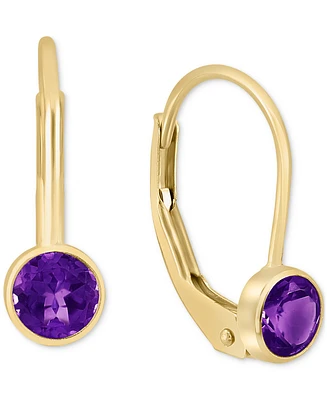 Effy Garnet Leverback Drop Earrings (1/2 ct. t.w.) 14k Gold (Also available Peridot, Blue Topaz, Citrine, and Amethyst)