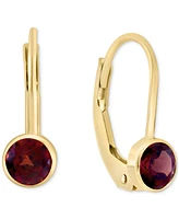 Effy Garnet Leverback Drop Earrings (1/2 ct. t.w.) in 14k Gold