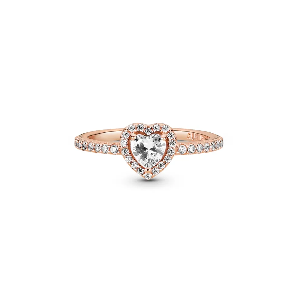 Pandora Cubic Zirconia Timeless Sparkling Elevated Heart Ring