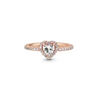 Pandora Cubic Zirconia Timeless Sparkling Elevated Heart Ring