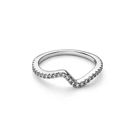 Pandora Cubic Zirconia Timeless Sparkling Wave Ring