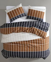 Marimekko Tiiliskivi Raita Cotton 3 Piece Duvet Cover Set