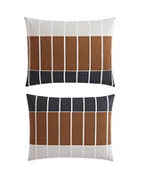 Marimekko Tiiliskivi Raita Cotton 3 Piece Duvet Cover Set, King