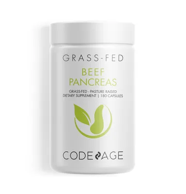 Codeage Grass-Fed Beef Pancreas, Grass-Finished, Pasture-Raised, Non-Defatted Glandular Supplement, 180 ct