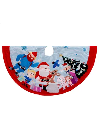 Kurt Adler 48" Rudolph The Nose Reindeer and Friends Tree Skirt