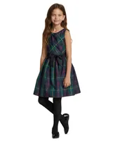Polo Ralph Lauren Big Girls Plaid Fit-and-Flare Dress - Green
