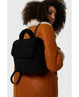 Furniq Uk Women's Shearling Mini Backpack