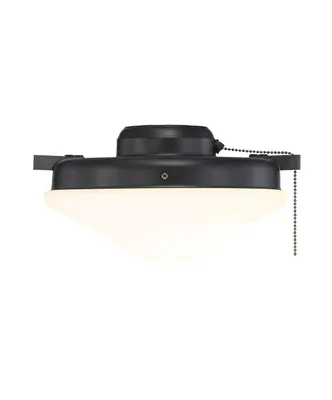 Trade Winds 2-Light Fan Light Kit in Matte Black
