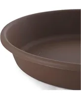 Akro Mils Deep Saucer for Classic Pot Plastic, Chocolate, 21 Inches