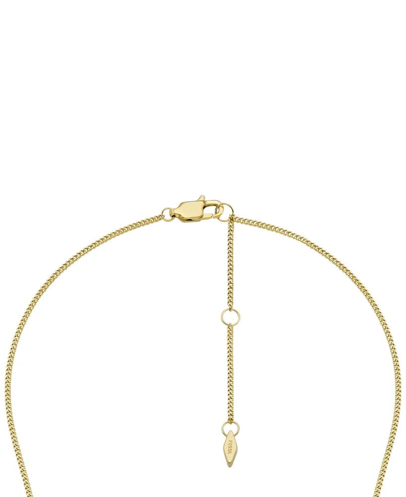 Fossil Heritage D-Link Glitz Gold-Tone Stainless Steel Chain Necklace