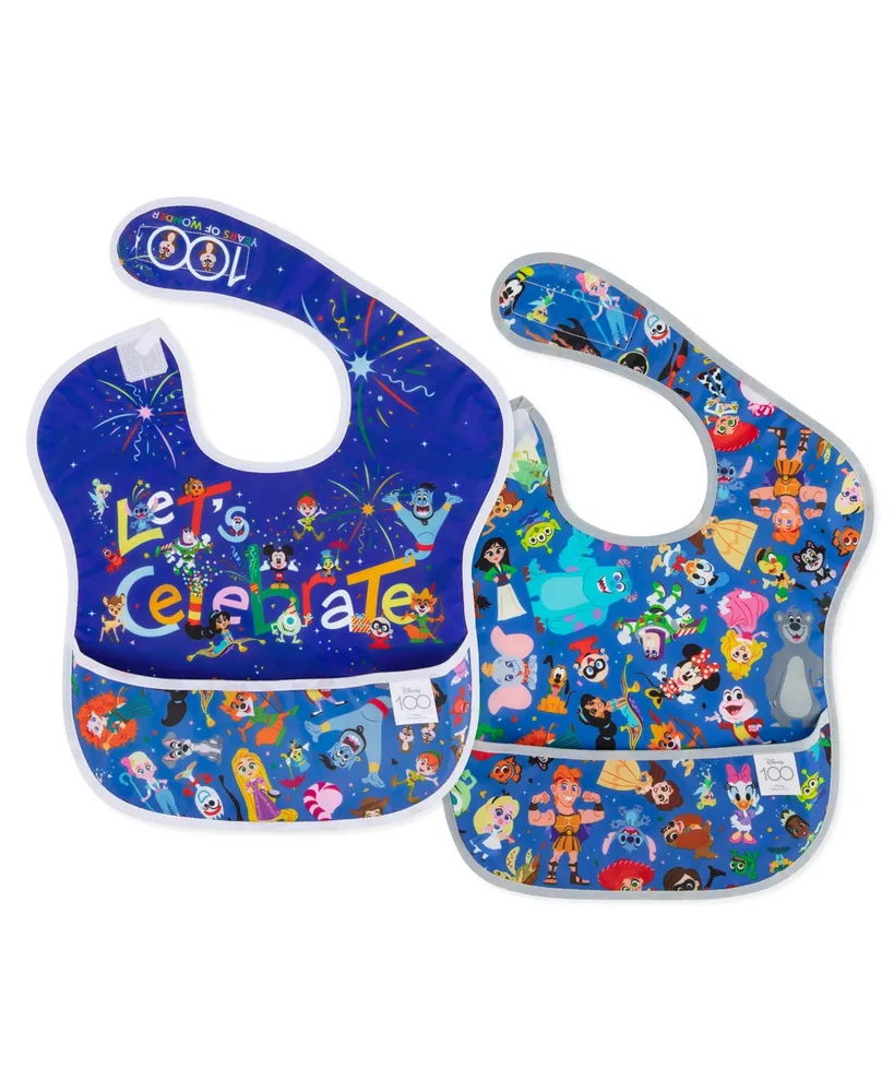 Bumkins Baby Disney 100 Years Celebration Super Bibs, Pack of 2