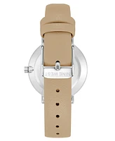 Nine West Women's Quartz Tan Faux Leather Band Watch, 36mm