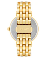 Nine West Women's Quartz Gold-Tone Alloy Link Bracelet Watch, 36.5mm