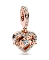 Pandora Cubic Zirconia Heart Mum Dangle Charm