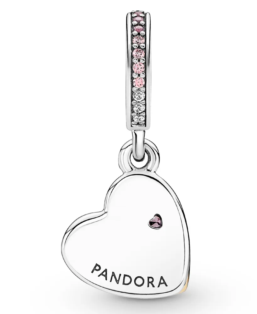 Pandora Mixed Stone Entwined Infinite Hearts Double Dangle Charm