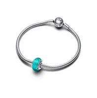 Pandora Sterling Silver Faceted Murano Glass Friendship Charm