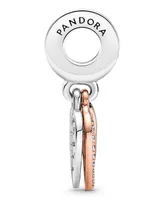 Pandora Cubic Zirconia Entwined Hearts Double Dangle Charm