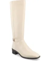 Journee Collection Women's Londyn Wide Width Knee High Riding Boots