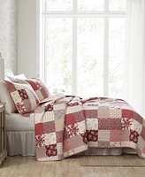 Laura Ashley Celina Patchwork Cotton Reversible -Piece Quilt Set