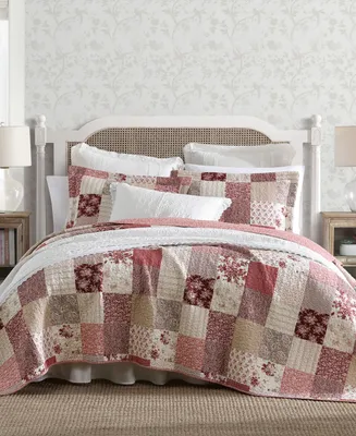 Laura Ashley Celina Patchwork Cotton Reversible -Piece Quilt Set