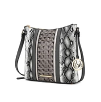 Mkf Collection Meline Croco & Snake Embossed Women's Shoulder bag by Mia K