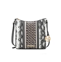 Mkf Collection Meline Croco & Snake Embossed Women's Shoulder bag by Mia K