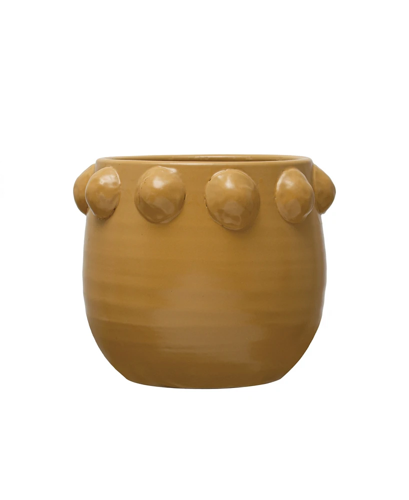 Terracotta Planter with Raised Dots