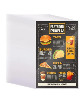 Yescom 11"x17" Double-Sided All Clear Vinyl Menu Cover 2 View Plastic Menu Holder Top Loading Restaurant Cafe 30 Pack
